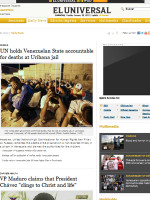 El Universal English Edition Venezuela Newspaper