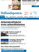 Hallands Posten Sweden Newspaper